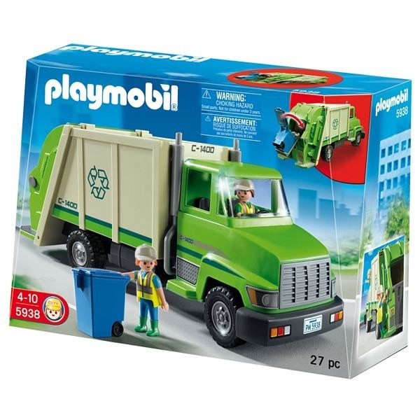 Pakistan bryllup Bror Playmobil 5679 Green Recycling Truck - Teton Toys