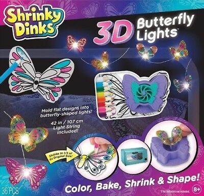 Toy Shrinky Dinks 3D Butterfly Lights Arts & Crafts New Toy 