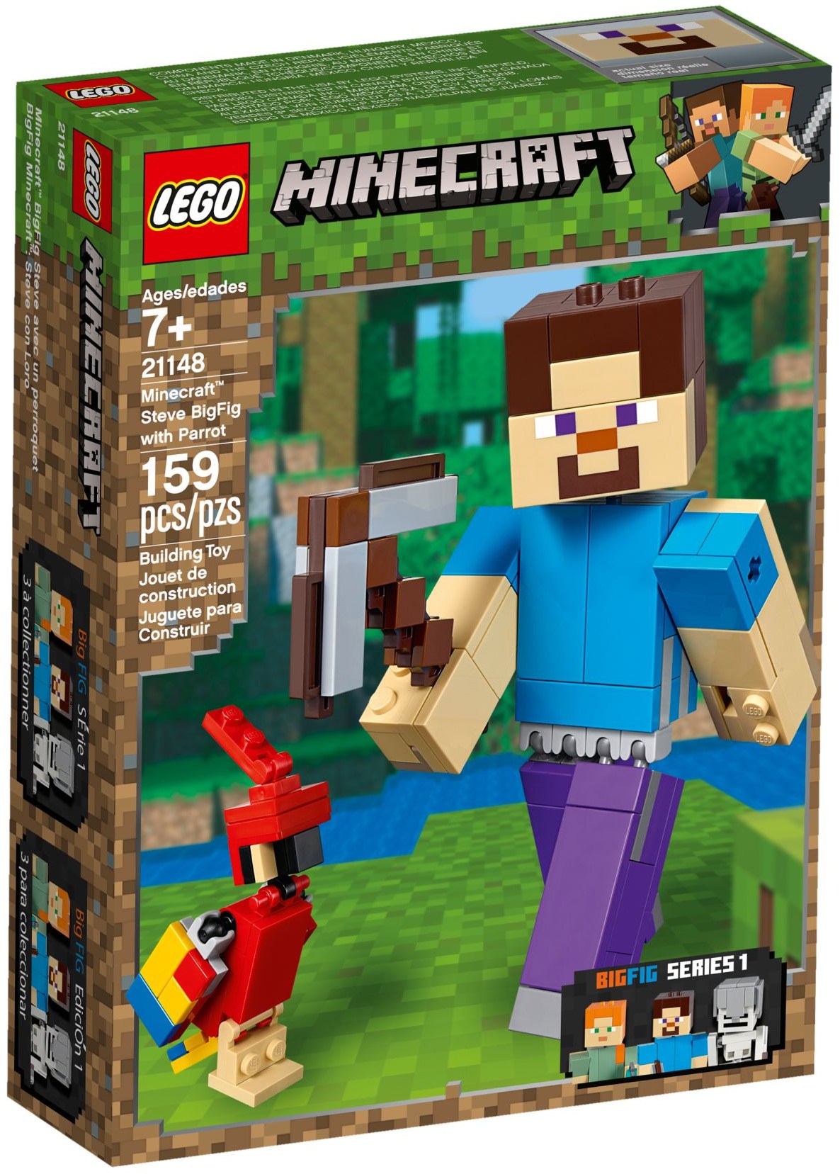 LEGO Minecraft - Steve mit Schwein - Figur Minifig Pig Melonenplantage  21138