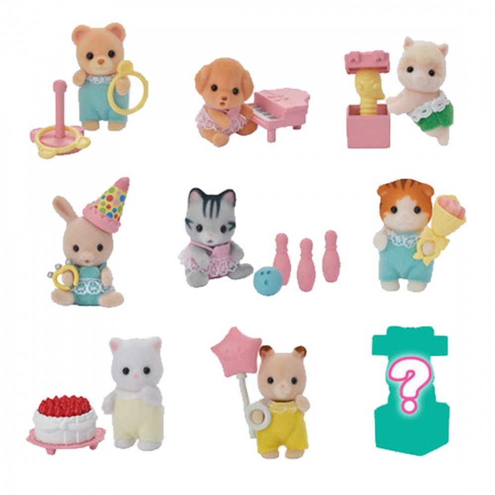 Calico Critters Baby Party Series Collectible W4 One Bag Collect All 9 for sale online