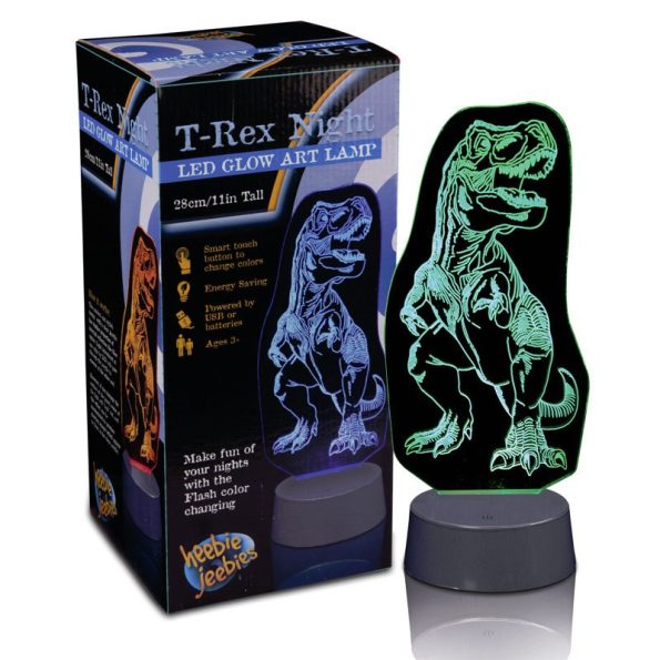 Heebie Jeebies Tyrannosaurus LED Glow Art Lamp