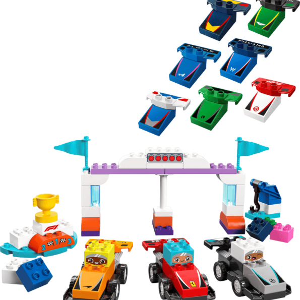 Lego- Duplo 10445 F1 Team Race Cars and Drivers