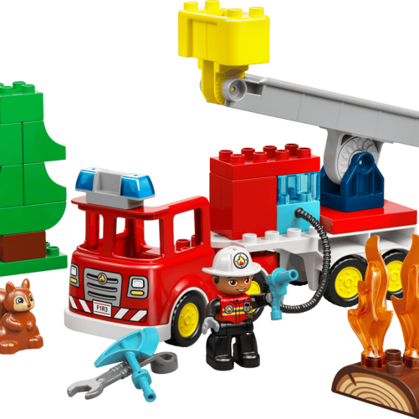 Lego- Duplo 10473 Fire Truck with Hose and Firefighter