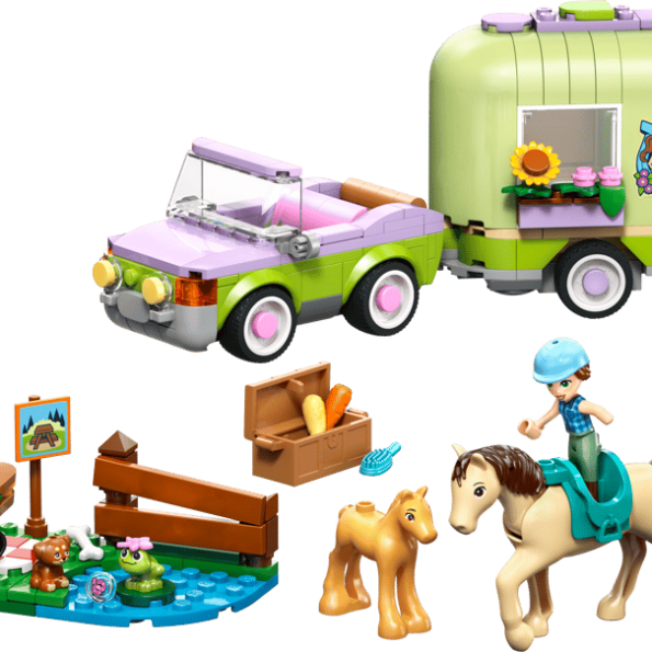 Lego- Friends 42695 Horse and Baby Foal Trailer