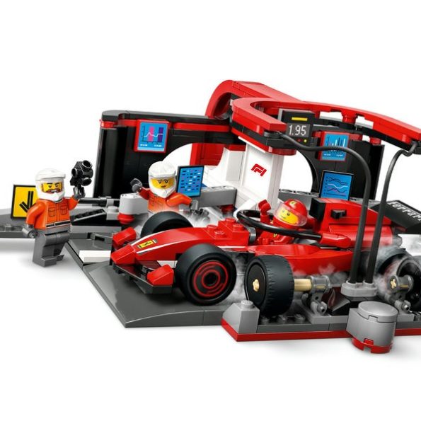 Lego- City 60443 F1 Pit Stop & Pit Crew with Ferrari Car