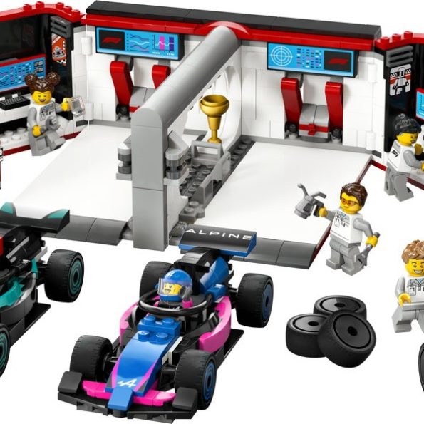 Lego- City 60444 F1 Garage & Mercedes-AMG & Alpine Cars